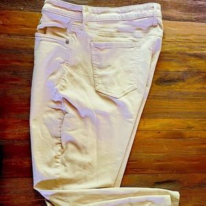 NYDJ Ami Ankle Jeans, Light Beige, Size 14